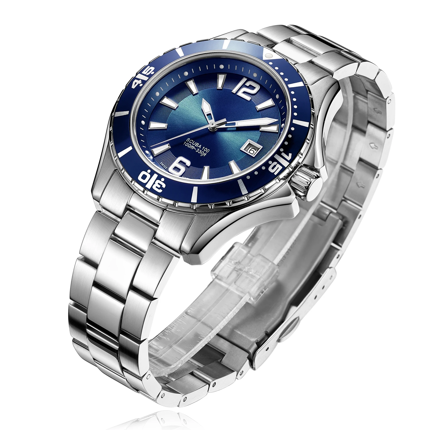 OEM Relojes Hombre Luxury Diver Ronda кварцевый механизм Herren Uhr мужские водонепроницаемые часы из