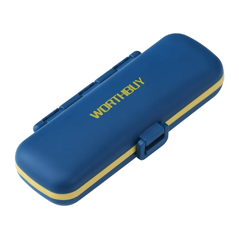 High Quality 48*14mm Outdoor Aluminum Pill Box Holder Pill Container Waterproof Medicine Pill Box With Keychain