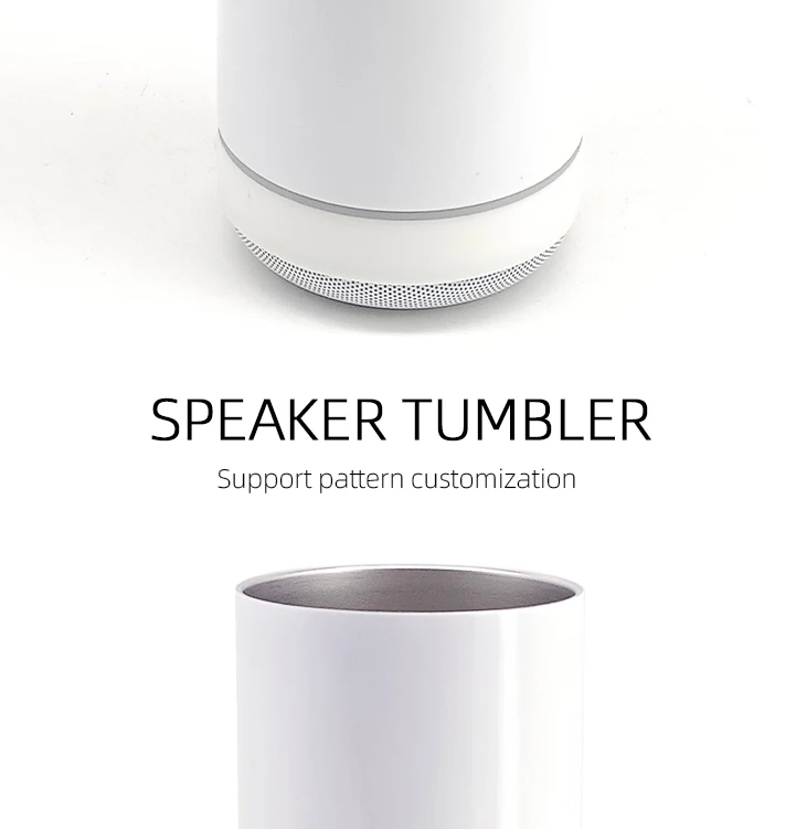 USA Warehouse smart sublimation blanks stainless steel music cup USB wireless 20oz speaker tumbler wholesale