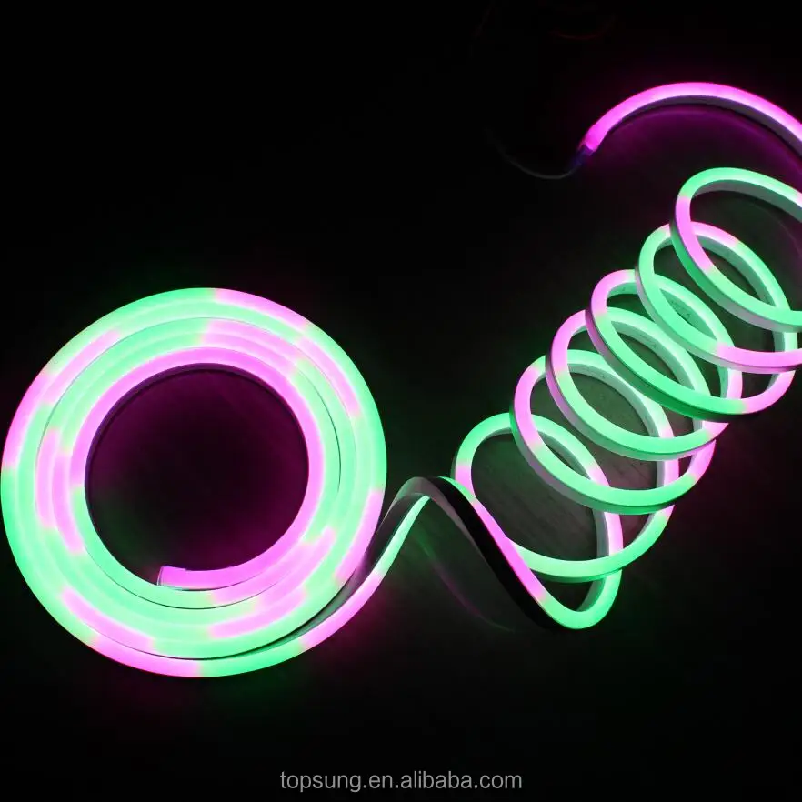 rollo cinta neon 50metros RGB IC neon ribbons multicolor rgbw neonflex 24v 12v digital ws2811 strips