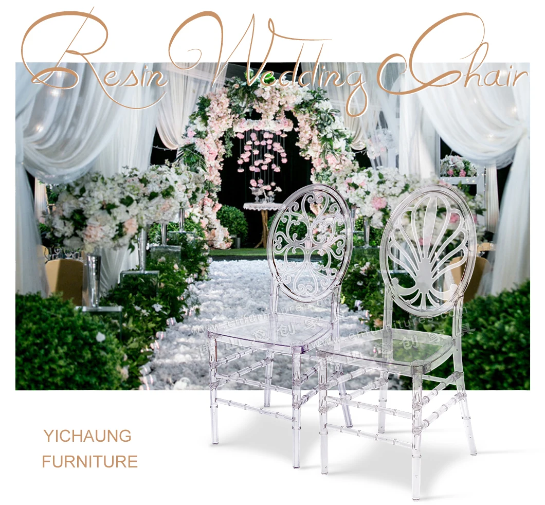 Outdoor party rectangular plastic folding dinning table chair set, transparent acrylic ghost chair for wedding or banquet
