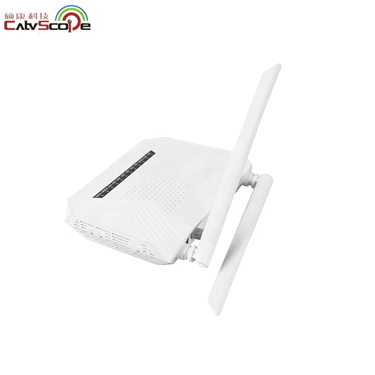 1GE+1FE+2.4G WIFI+CATV XPON ONU  2 ports 5dBi 2 antenna XPON ONU with CATV compatible with HUAWEI ZTE