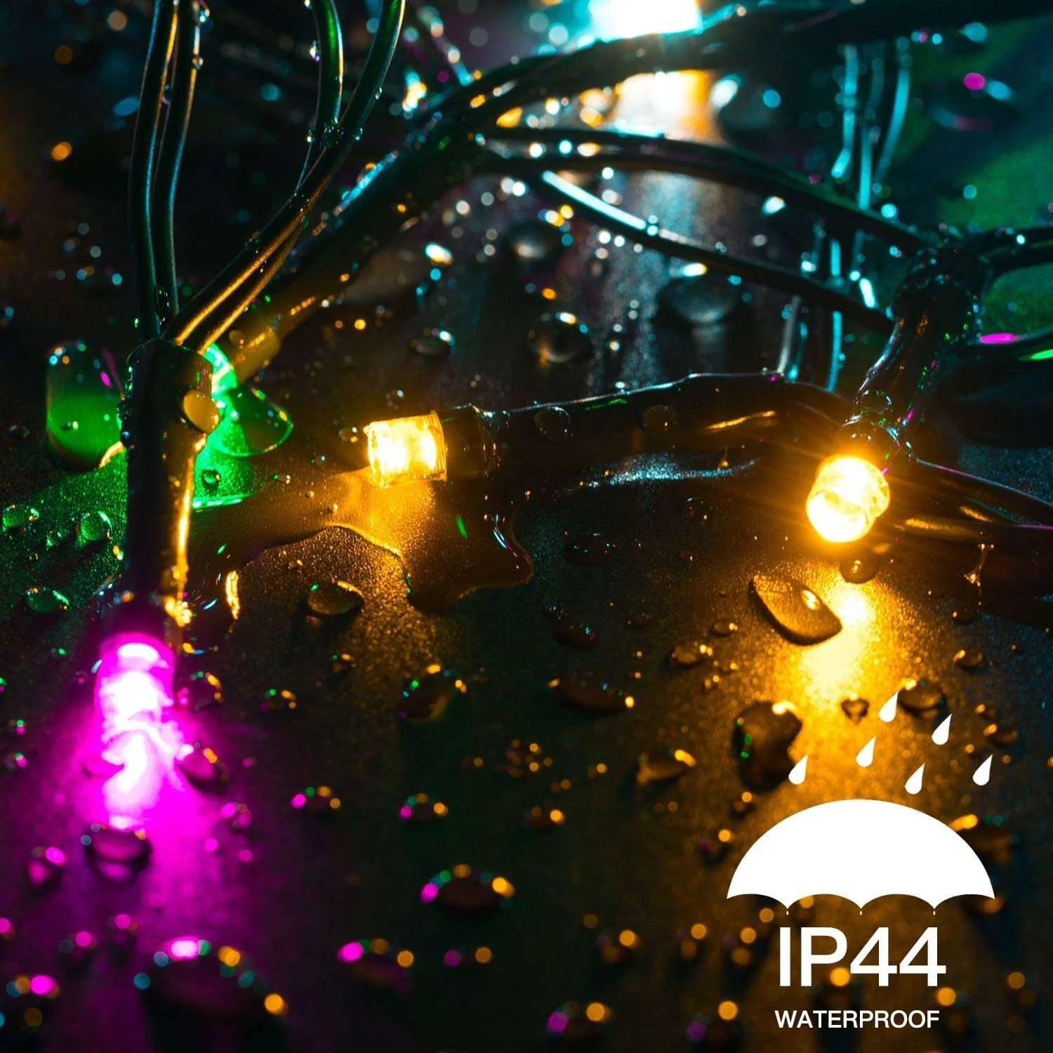 Christmas Decoration Lights Waterproof IP44 Colorful LED String Lights RGB Birthday Party Auto Lighting Systems