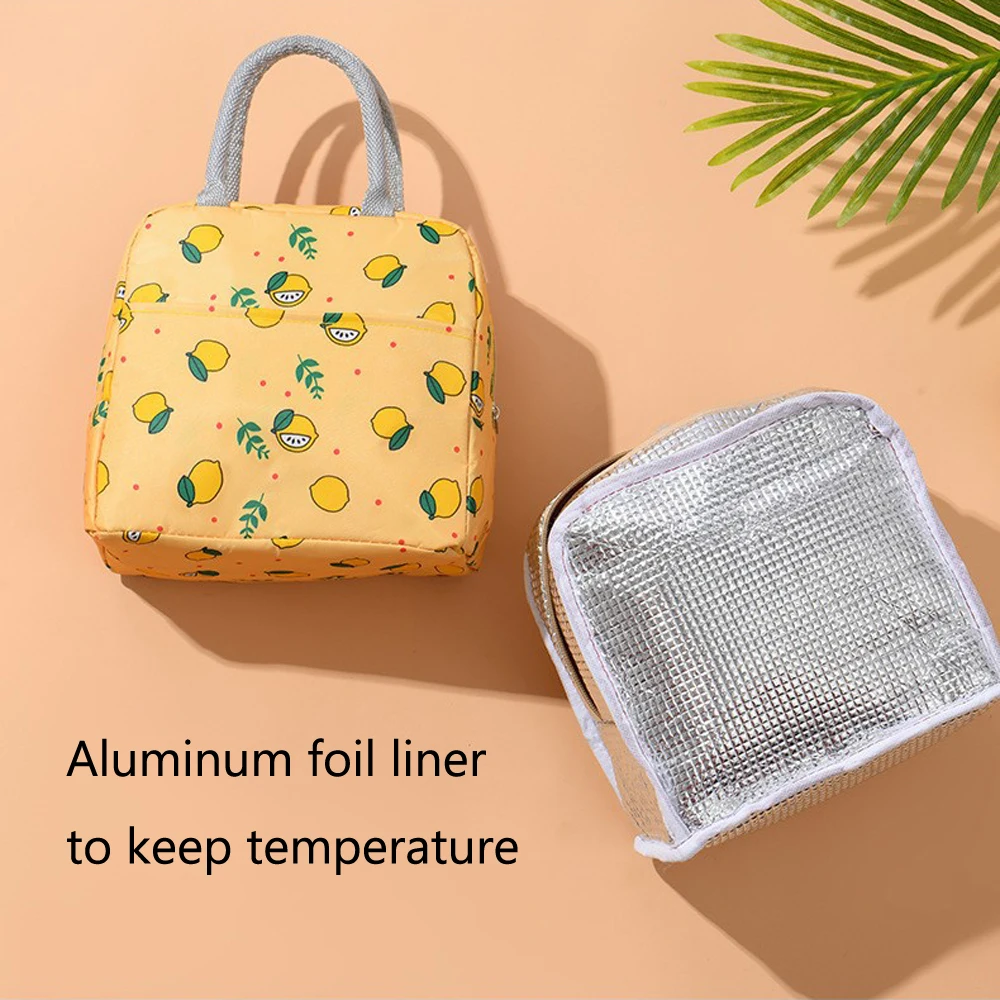 2022 mini Cooler Lunch Box Portable insulation Canvas Lunch Bag Thermal Food Picnic Lunch Bags For Women Kids