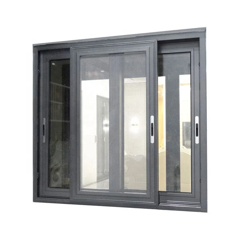 Latest double glazed aluminum sliding windows design aluminum window price philippines sliding windows with mosquito net