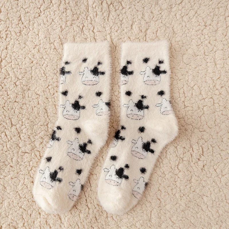 Women Warm Super Soft Plush Slipper Sock Winter Fluffy Microfiber Crew Socks Casual Home Sleeping Fuzzy Cozy Sock