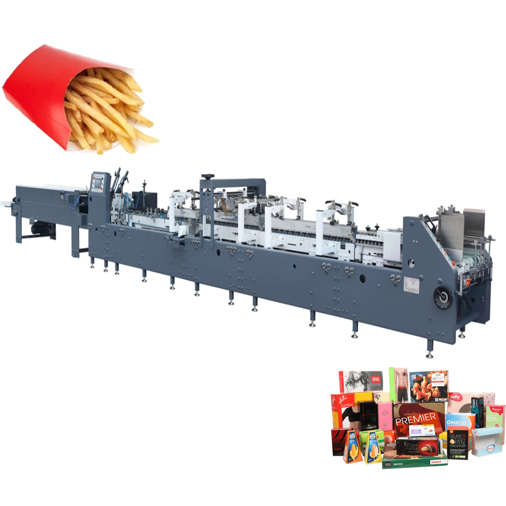 Factory Direct Rolam Automatic  4 Folds Small Match Cartoon Box Glue Machine With Inspection Optional