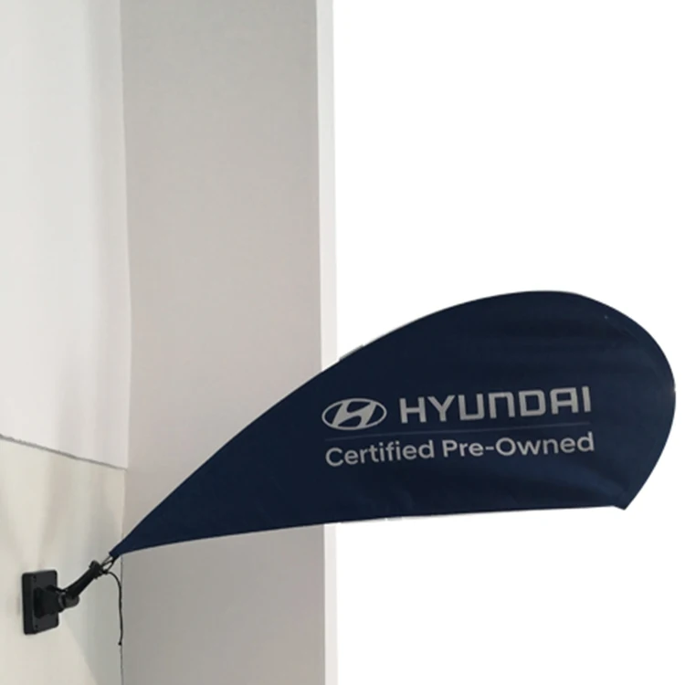 Weihai Wzrods Small Size Advertising Magnetic Car Bow Flag Pole/ Banner For Promotion