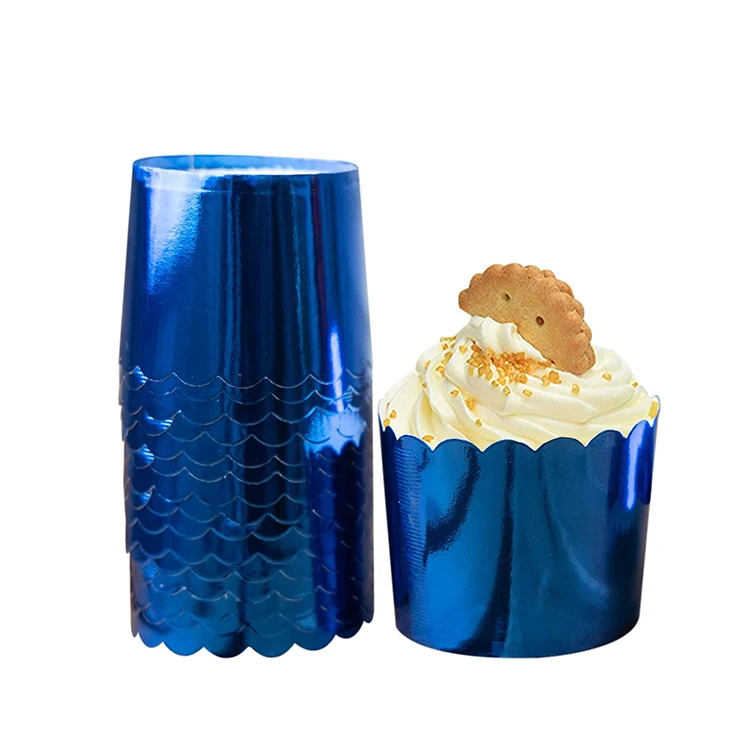 Customized Size Bakery Tools Baking Pan Foil Cake Cup Muffins Disposable Round Muffin Cup Baking Cake Mould