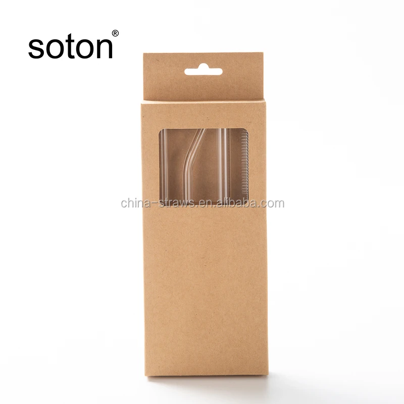 Экологически чистая многоразовая прозрачная стеклянная солома оптом