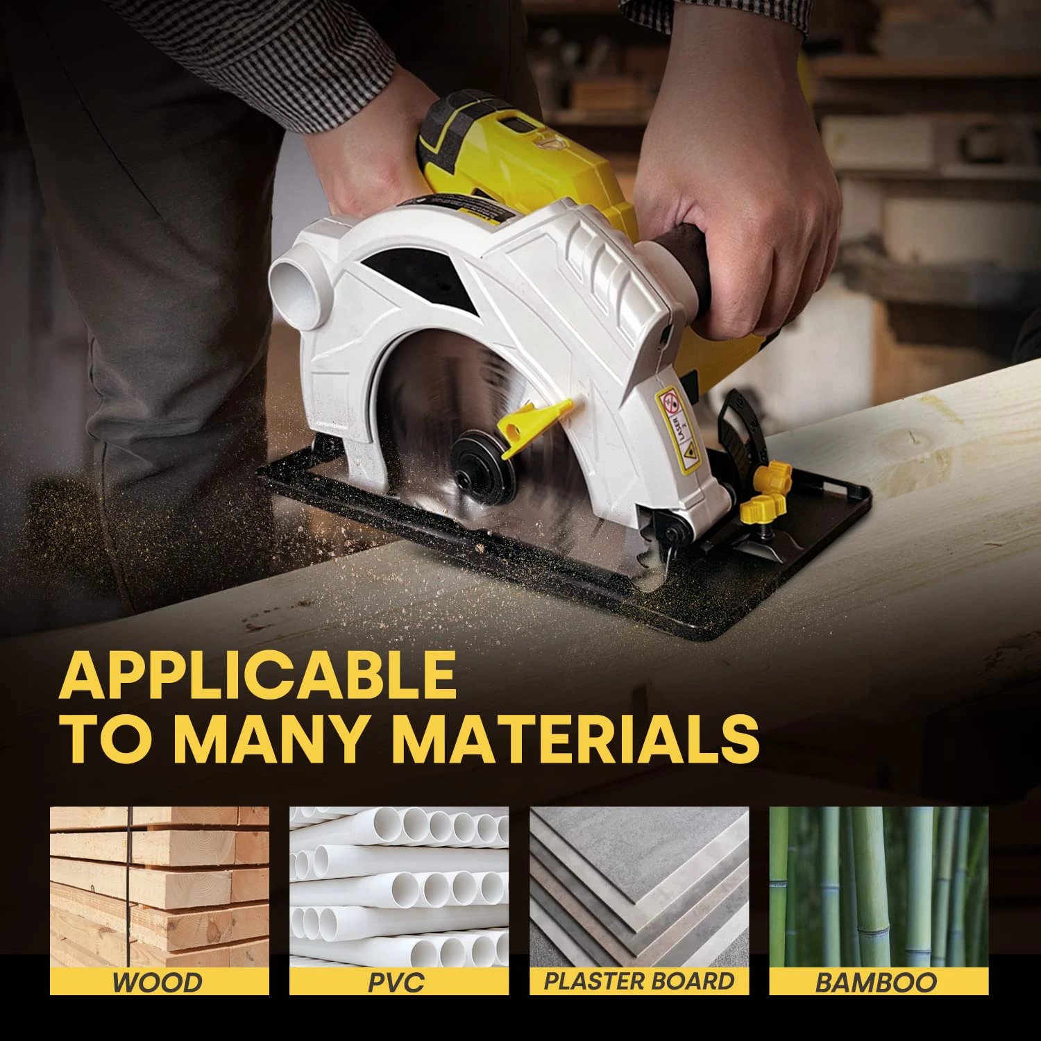 Professional Industrial 5500 Rpm Hand Cordless Power Tool Corded Brushless Electric Circular Saw for Wood Cutting