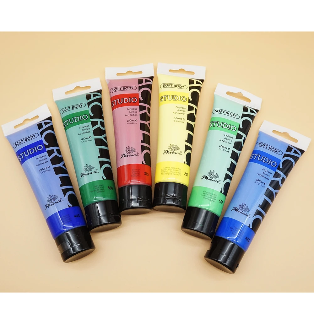 Phoenix paints acrylic 100 Ml paint set diy painting kids acrylic pouring paint