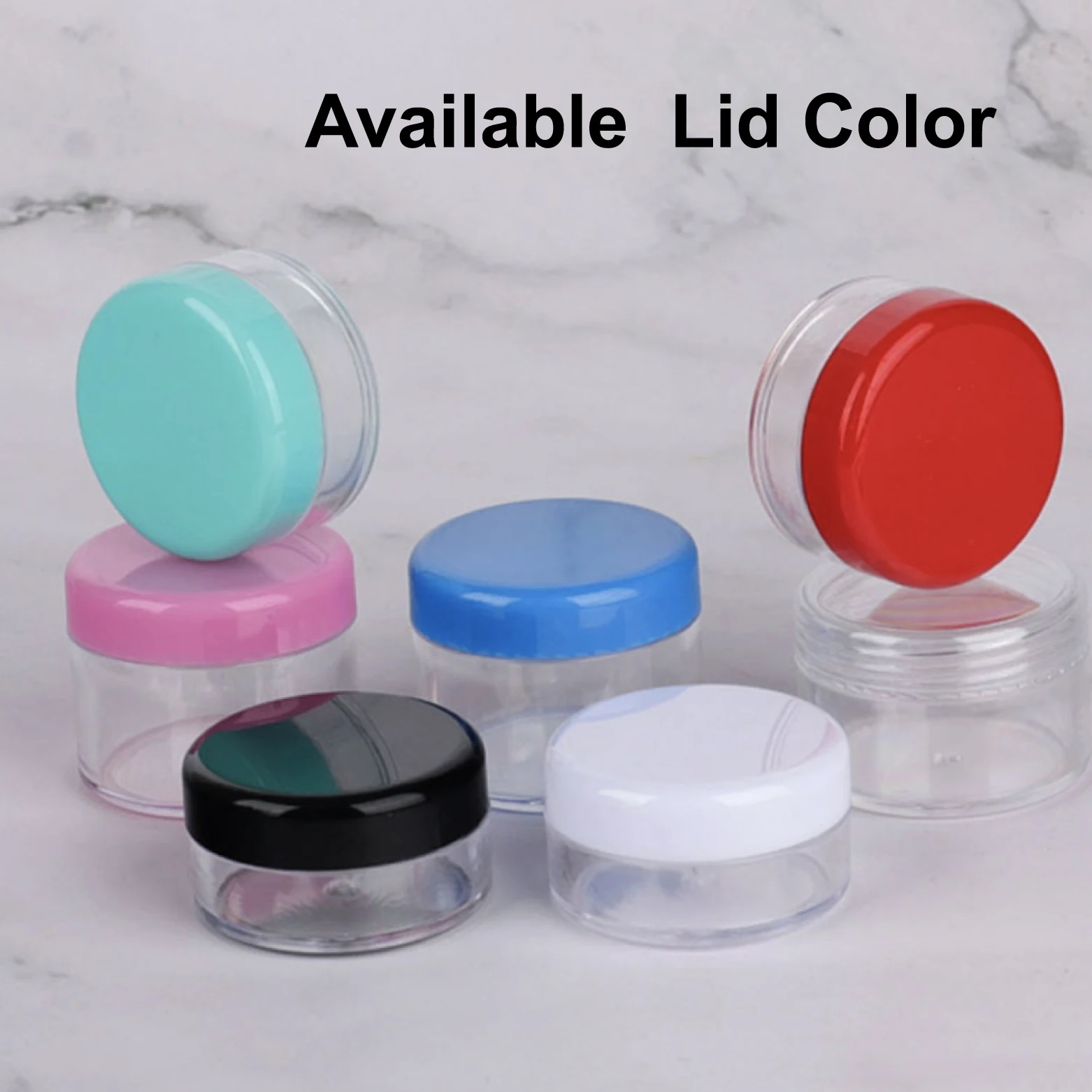 Clear Empty Portable Containers 3g 5 Gram Size Face Cream Jar Traveling Plastic Cosmetic Pot Jars for Loose Powder