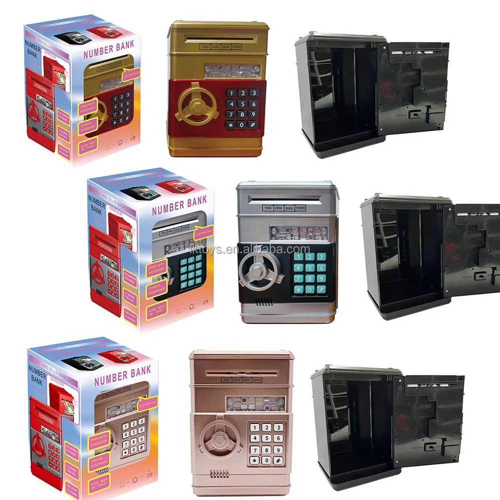 Kids Money Bank Electronic Piggy Banks Great Gift Toy  Auto Scroll Paper Money Saving Box Password Coin Bank