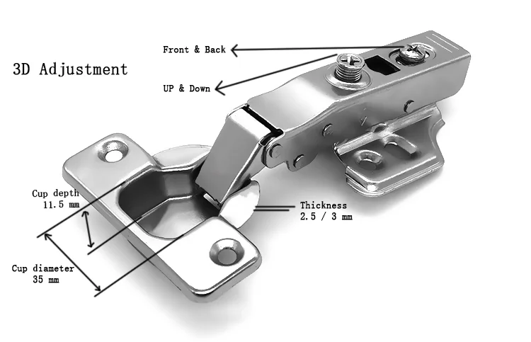 Xinpengyuan furniture hardware hafele 20mm concealed butt hinge