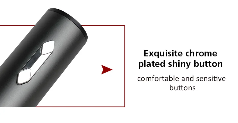 Portable Electric Wine Opener with Button Control Automatic Corkscrew Bottle Openers with Foil Cutter Battery Operated
