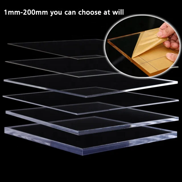 High Transparent Polycarbonate Acrylic Sheet Laser Cutting Pmma Acrylic Glass Plastic Sheets Light Diffuser Custom Processing