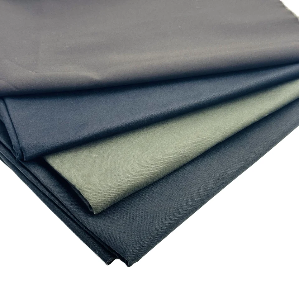 Solid Dyed Cotton Canvas Fabric with Wax Coating for Jacket Use