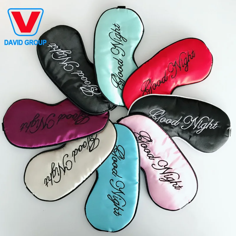 Custom Printed Polyester Silk Travel Sleeping Eye