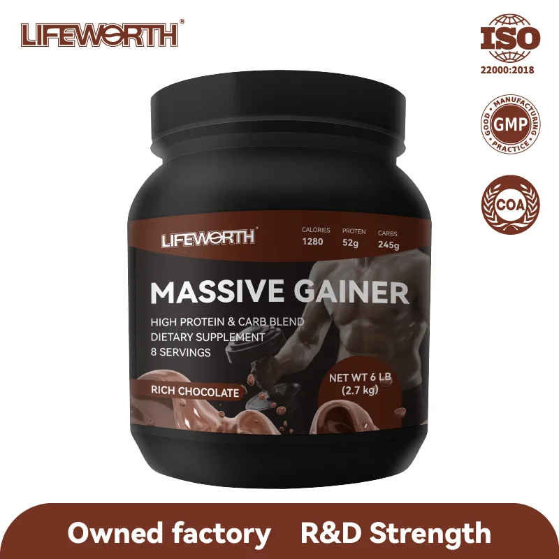 LIFEWORTH Sports Nutrition Serious Mass Weight Gainer Whey Protein Powder Creatine Zinc Gym Supplements Manufacturers