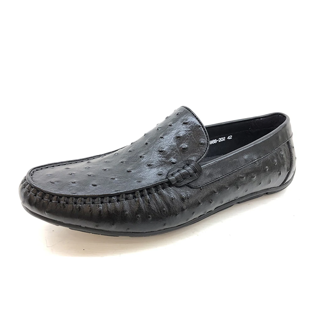 
made in china Manufacturers new black coffee color slip on leather shoes for men 