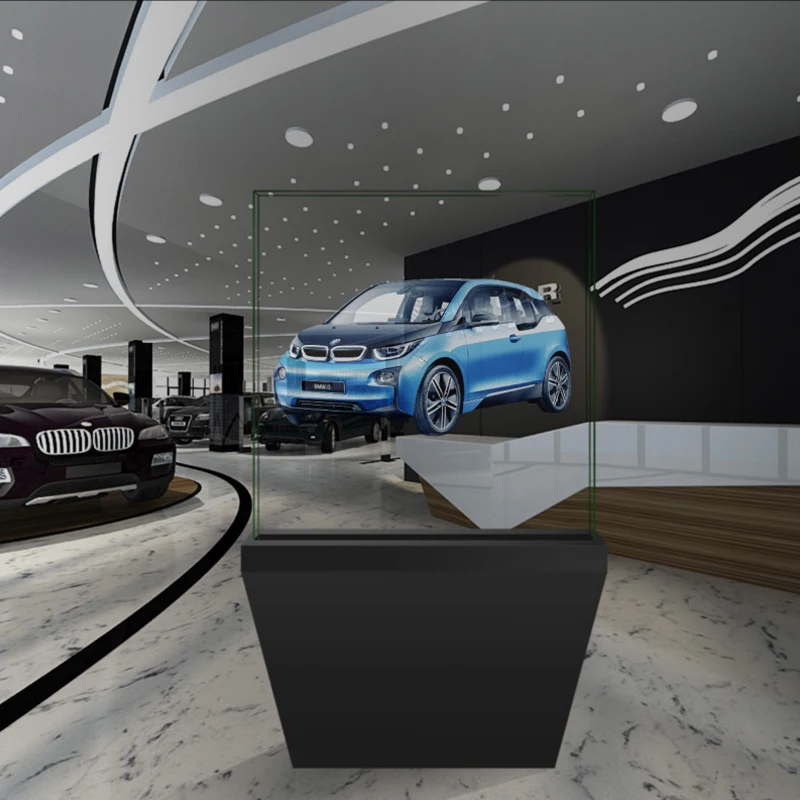 2019 Patent 3D Naked Eye Holographic Display Fan Hologram Advertising Machine Ultra Thin in the Air Program by Software