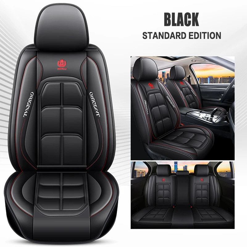 JSZ High quality Custom Car Seat Covers Sports Car Seat Covers Full Set Universal For 5 Seats Auto