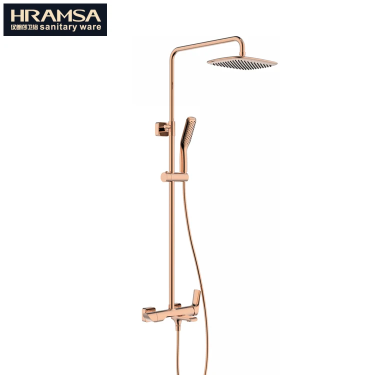 HRAMSA hot and cold two function duschkopf set brass shower faucet with hidden spout