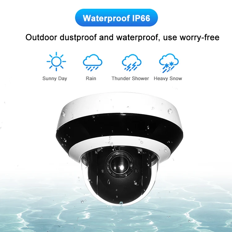 Hik 4 Inch 4Mp Camera De Surveillance Cctv System 4X Optical Zoom Network Darkfighter Mini Dome Ptz Camera