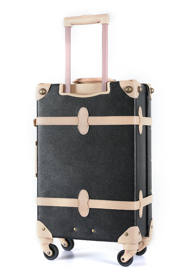 New PU leather vintage travel suitcase  vspink suit case valise travel bag luggage maletas de viaje