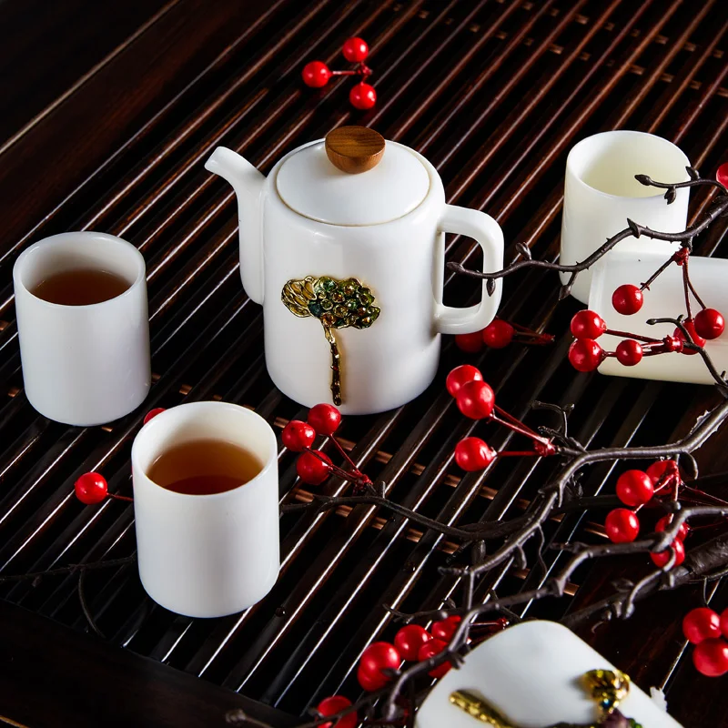RORO factory wholesale supplier grace luxury teapots and teapot sets ceramic tea drinking cup set for gifts