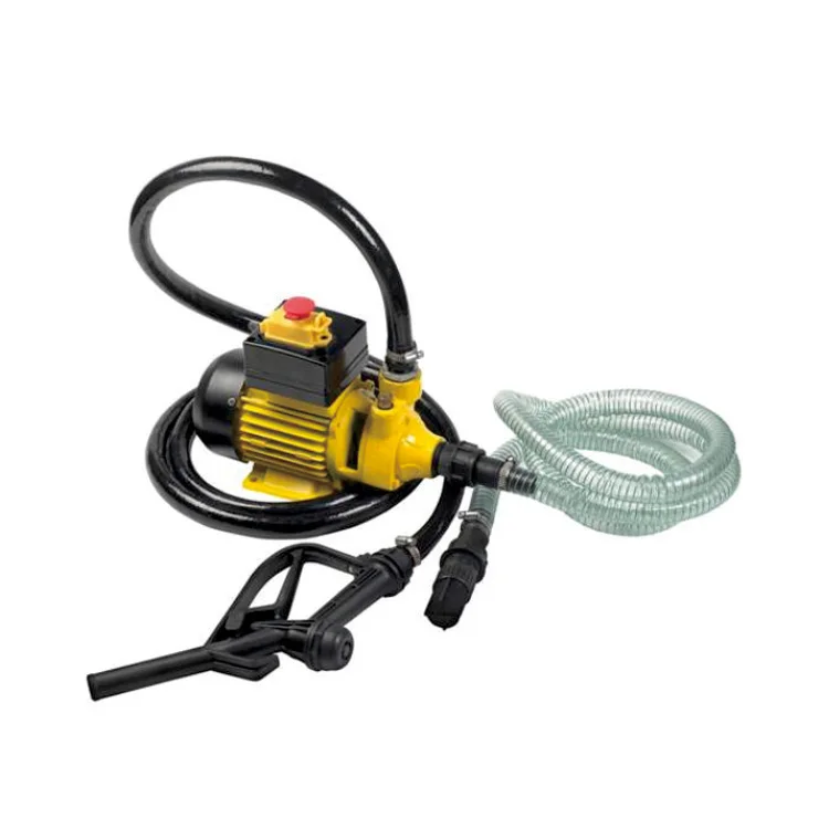 AC 230V Portable Oil Fuel Diesel Transfer Pump Kit With Manual Nozzle and Hose