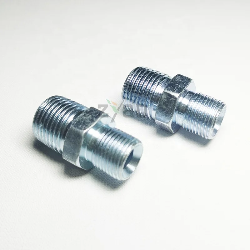 Carbon steel metric straight high pressure airless paint sprayer adapter 1/2 - 3/8 tube joint Seal adapter pipe fittings