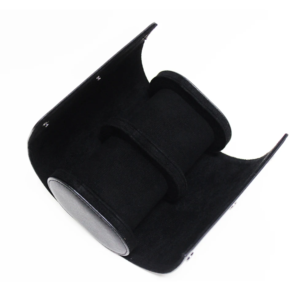 luxury customized saffiano pu leather travel watch roll new watch roll box display travel leather watch cases 2 slot