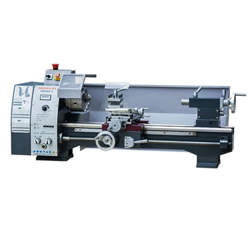 HS250S-V Mini Lathe Small Household Multi-function Metal Lathe Machining Center Stainless Steel Machine Tools Mechanical Device