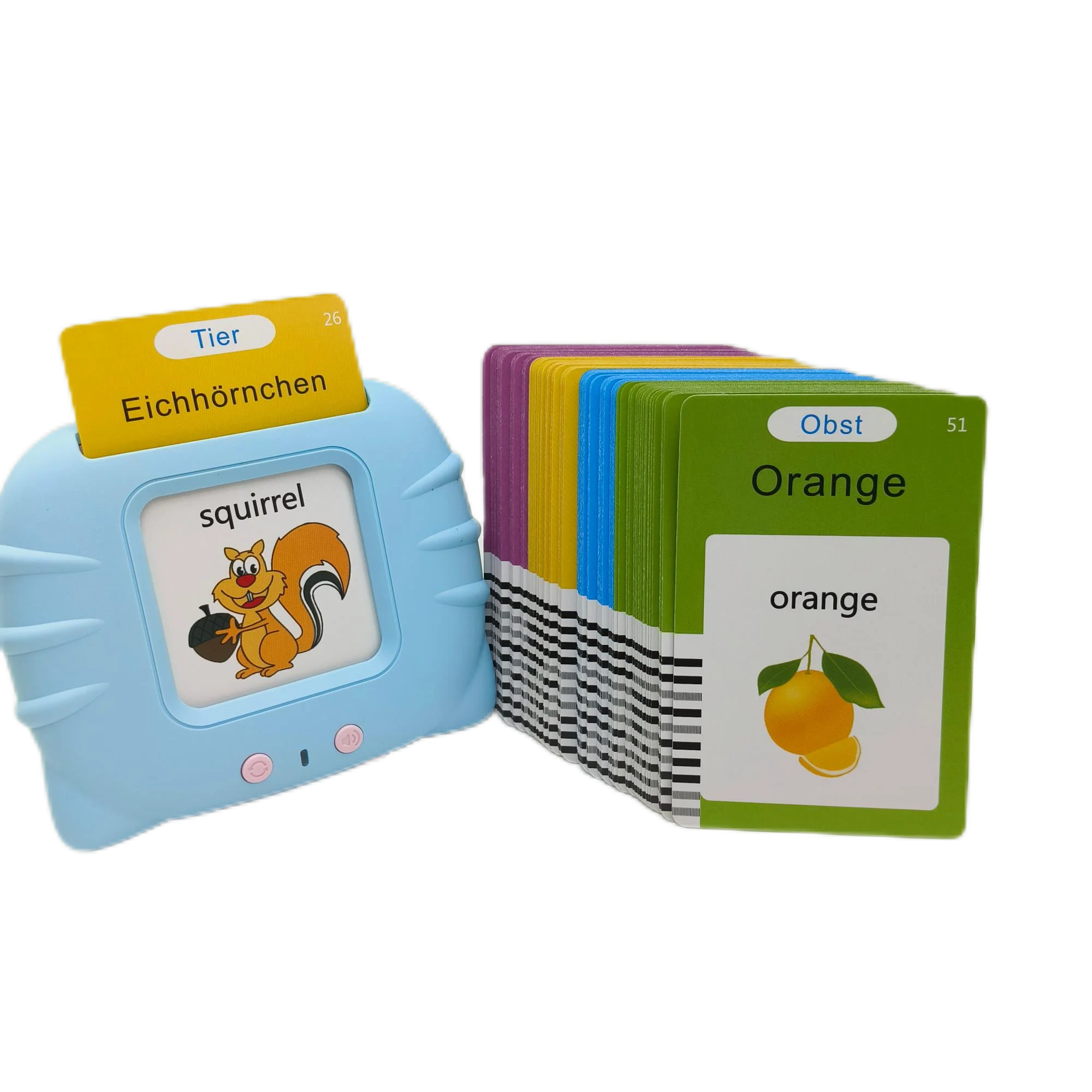 German Learning Flashcard Kids Read Machine Children Educational Cognitive Toys Cards Talking Flash Card Toys For Children