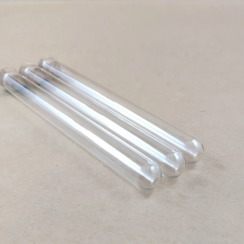 Factory Wholesale High Quality Round Bottom Test Tube with Cork/Glass Test Tube/Test Tube Glass with Wood Lid for Test Lab