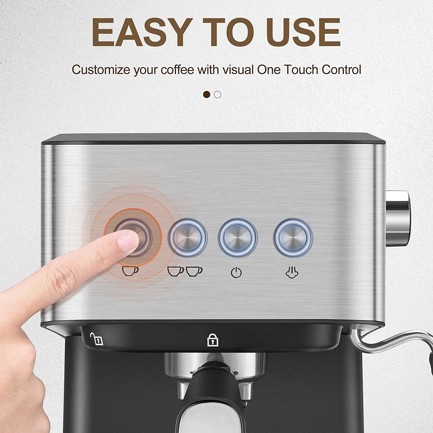Italian Expresso Coffee Machine 15 Bar Dolce Milk Frother Home Appliances Express Electric Foam Cappuccino Coffee Maker Sonifer