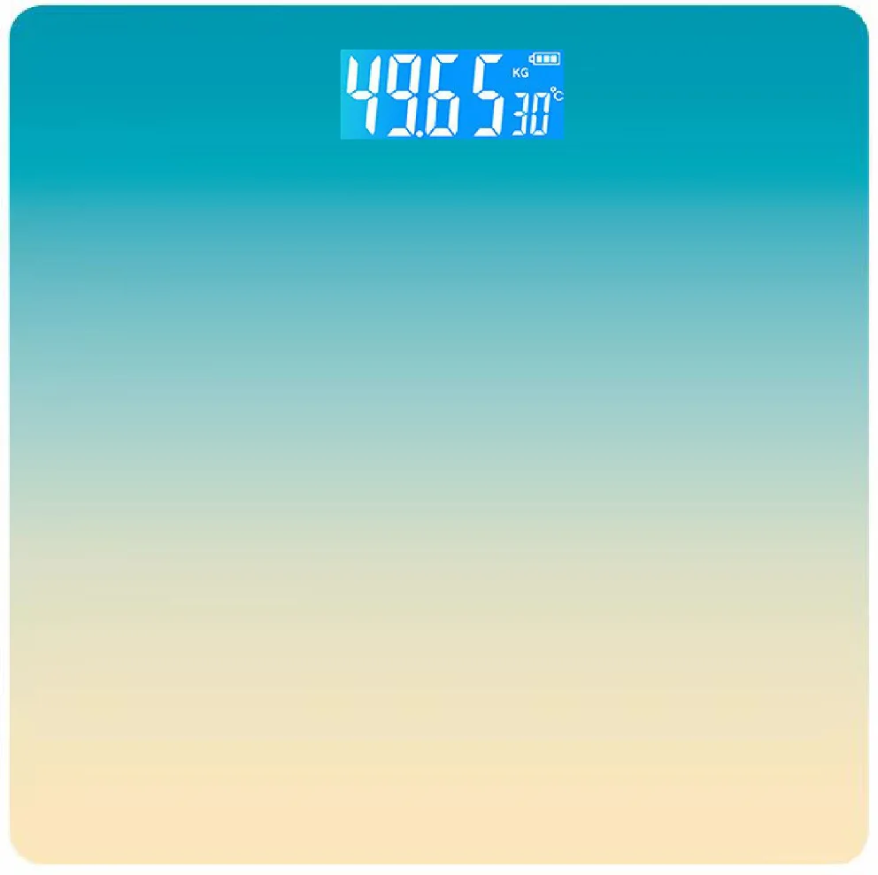 Hannuo Hot Sale Custom Simple Style Tempered Glass Led Display Digital Smart Weight Scale for Human Body