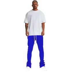 High Street Mens Flare Sweatpants Cargo Pants Streetwear Stacked Pant Men Trousers Jogger Outdoor Pants