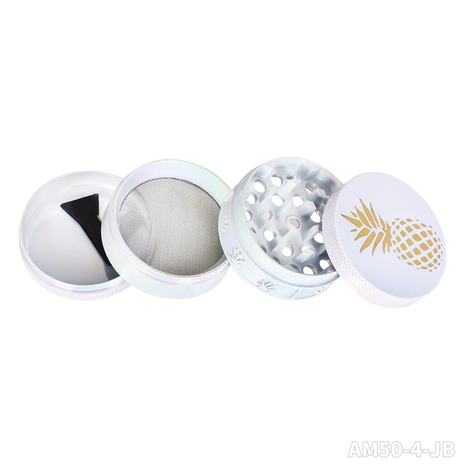 CUCI Wholesale OEM Zinc Alloy Tobacco Grinder 4 Layers 40MM 50MM Metal Herb Grinder Machine for Smoking Shop