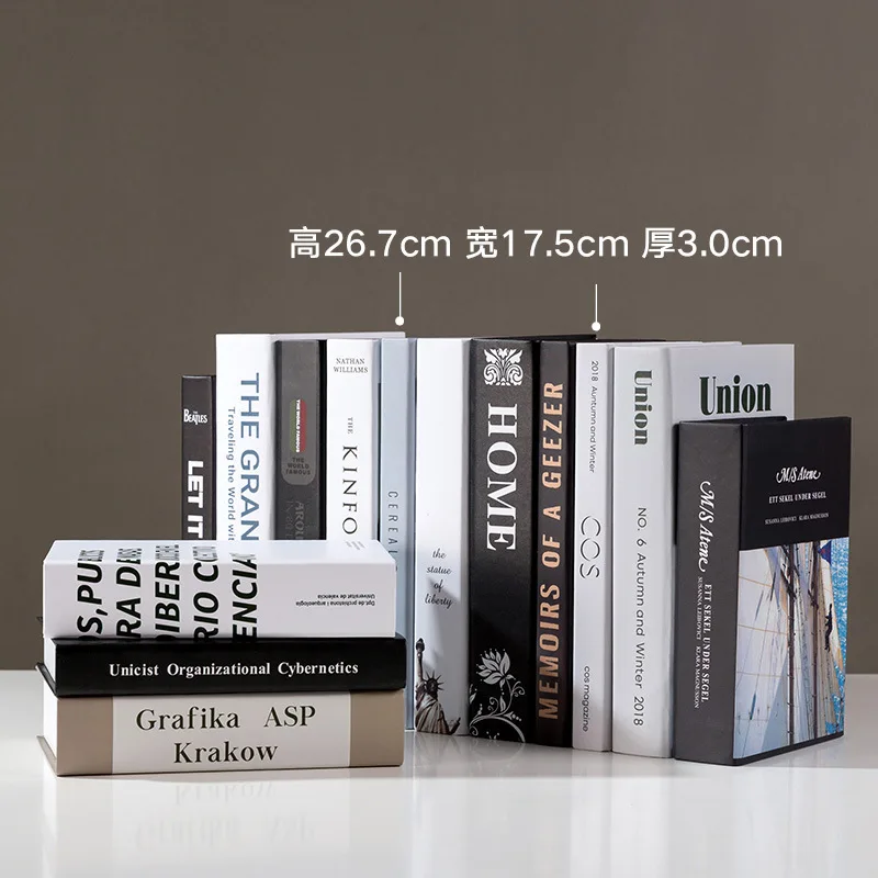 Nordic Minimalist English Photography Magazine Props Imitation Decorations Fake Books Home Furnishings Model Rooms