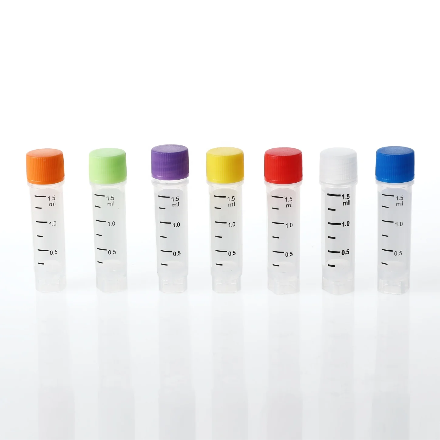 Lab Disposable tube 1.5ml Cryovial cryotubes with base and screw microtube micro vial cryogenic freezing tube