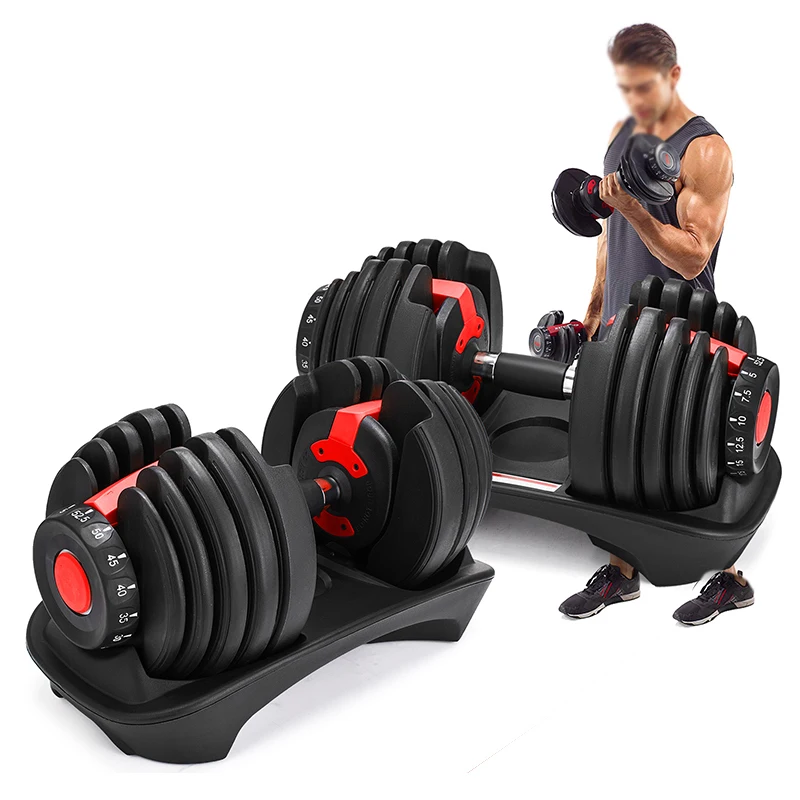 
IN STOCK Dropshipping 24kg 52.5lbs Manufacturers direct adjustable dumble dumbles dumbbells Delivery fast 