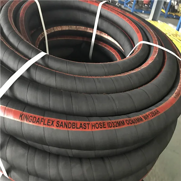 Wearing Abrasion Resistant Durable 6-51mm Sandblasting Rubber Hose for Transporting Mud & Sand