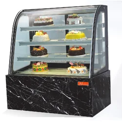Commercial Curved Glass Cake Display Fridge/Pastry Display Chiller Showcase