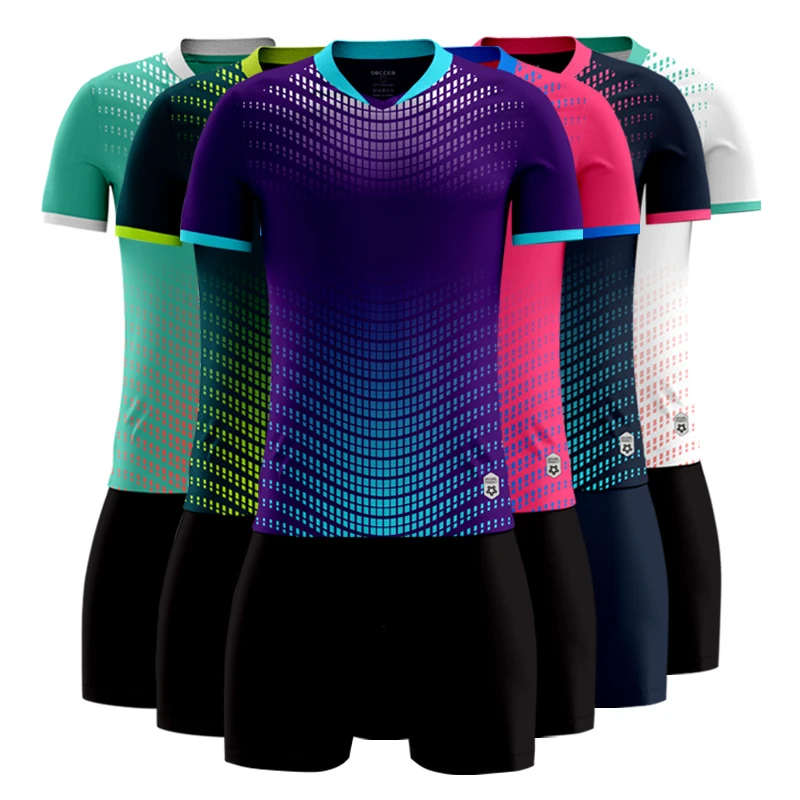 Football Shirt Soccer Jersey Uniform Set Plain Blank Soccer Kit Sportswear Suit Sports Shirts