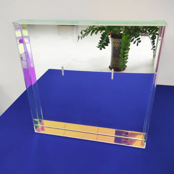 Custom Wall Mounted Neon Acrylic Frame Square Acrylic Art Picture Display Shadow Box Acrylic Photo Frame For Home Hotel