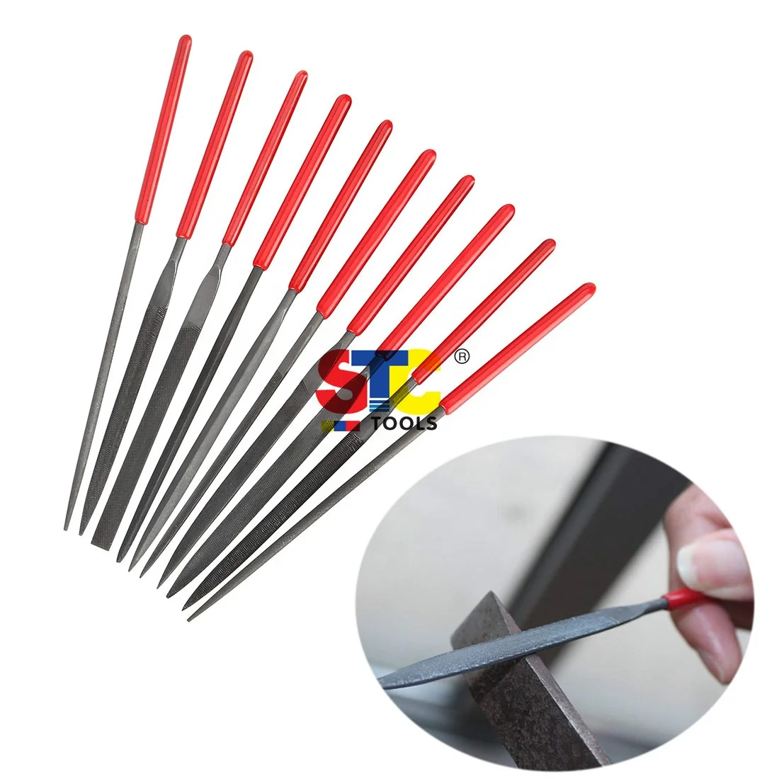 file needle set 160mm 180mm diamond files 2.35mm shank manufactures jewelry making  jewelry removal 10pcs mini needle file set