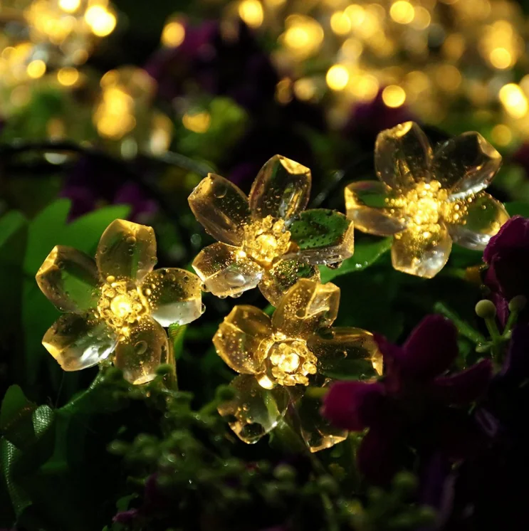 Fairy Garland Led Ball Lights For Christmas Tree Wedding Home Indoor Decoration Curtain Cherry Blossom String Light